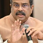 Dharmendra Pradhan Pic up the mic and giving speech