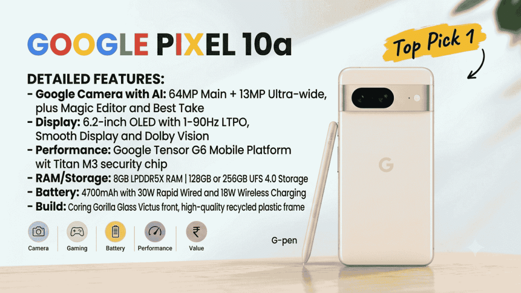Google Pixel 10a – Best Android Phone for Value